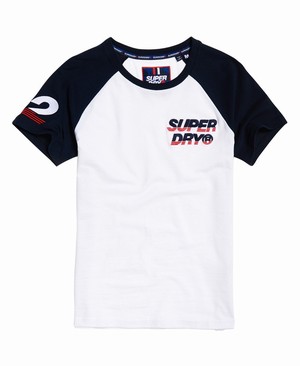 Superdry Applique House Baseball Férfi Pólók Fehér | YXLOQ1972